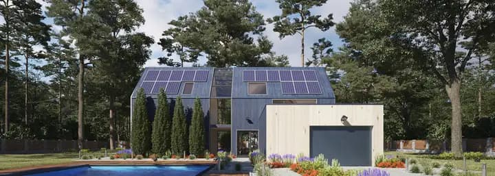 Casă cu sistem fotovoltaic, de pe nectaria.solar