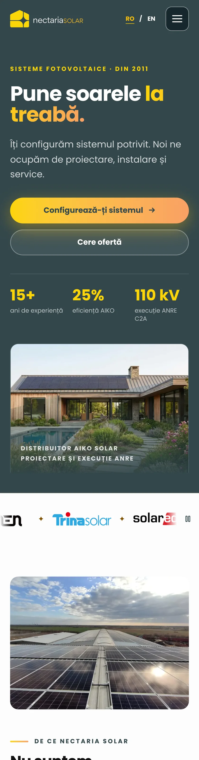 nectariasolar.ro pe iPhone: „Pune soarele la treabă.”